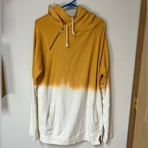 Ampersand Avenue DoubleHood ombré Hoodie Sweatshirt